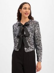 Marie Lund Damska kurtka z cekinami Kobiety srebrny jednolity, 38. Szare kurtki damskie Marie Lund, bez wzorów, bez kaptura. Za 349.95 zł.