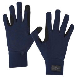 Rękawice jeździeckie QHP Avélie. Niebieskie rękawiczki dziecięce QHP, bez wzorów. Za 147.50 zł.