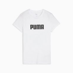 Koszulka damska Puma ESS LOGO biała 68830802 r XS. Białe t-shirty damskie Puma, uniwersalny, bez wzorów, z bawełny, klasyczne, bez kołnierzyka. Za 75.87 zł.