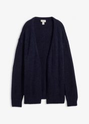 Gruby kardigan oversize. Fioletowe kardigany damskie bonprix, bez wzorów. Za 119.99 zł.