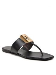 Tory Burch Japonki 154236 Czarny. Czarne klapki damskie Tory Burch, bez wzorów, ze skóry, bez obcasa. Za 1,349.00 zł.