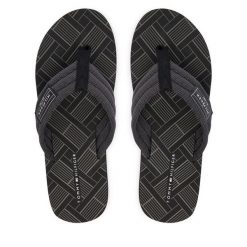 Japonki Tommy Hilfiger. Czarne klapki męskie Tommy Hilfiger. Za 169.99 zł.