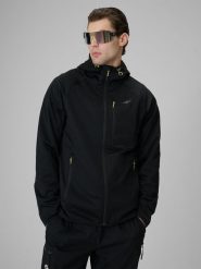 4F Kurtka softshell wiatroodporna membrana 5000 męska - czarna 3XL. Czarne kurtki męskie 4f, m, bez wzorów, z materiału, bez kaptura. Za 299.99 zł.