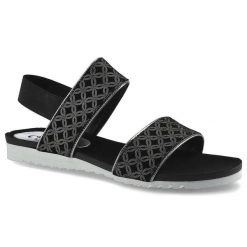 Sandały damskie Chebello, wsuwane i na płaskiej podeszwie, czarne, B509. Czarne sandały damskie CheBello, bez wzorów, bez obcasa, na płaskiej podeszwie, bez zapięcia. Za 149.00 zł.