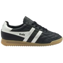 Sneakersy damscy Gola Stadium Trainer. Czarne obuwie sportowe damskie Gola, bez wzorów. Za 486.50 zł.