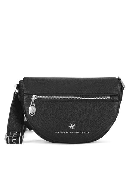 Beverly Hills Polo Club Torebka C-BHPC-C-009-07 Czarny. Czarne listonoszki damskie Beverly Hills Polo Club, bez wzorów, bez dodatków. Za 179.99 zł.