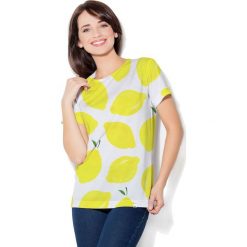 Colour Pleasure Koszulka CP-030 65 biało-żółta r. XXXL/XXXXL. Bluzki damskie Colour Pleasure. Za 70.35 zł.