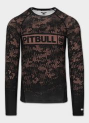 Męski Rashguard longsleeve PITBULL koszulka techniczna HEX CAMO HILLTOP. Zielone koszulki sportowe męskie PITBULL, m, bez wzorów, z elastanu, bez kołnierzyka, bez ramiączek, na fitness i siłownię. Za 189.00 zł.