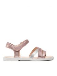 Geox Sandały J S.Karly G.D J5235D OHINF C8011 S Różowy. Czerwone sandały dziewczęce Geox, ze skóry, bez zapięcia. Za 139.99 zł.