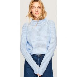 Sweter z półgolfem - Niebieski. Niebieskie swetry damskie Reserved. Za 119.99 zł.
