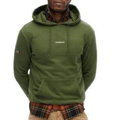 Jednolity hoodie Superdry. Zielone bluzy męskie Superdry., m, bez wzorów, bez kaptura. Za 326.65 zł.