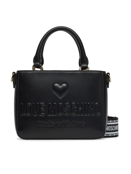 LOVE MOSCHINO Torebka JC4218PP0MKF0000 Czarny. Czarne torebki do ręki damskie Love Moschino, bez wzorów, ze skóry, bez dodatków. Za 479.99 zł.