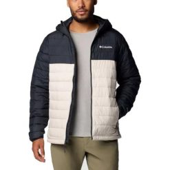 Kurtka COLUMBIA POWDER LITE II HOODED JAC Beżowy. Brązowe kurtki męskie Columbia, bez wzorów, z tkaniny, sportowe, bez kaptura. Za 657.30 zł.