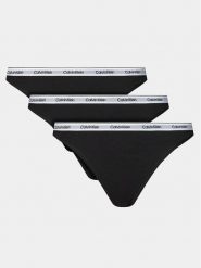 Calvin Klein Underwear Komplet fig 000QD5207E Czarny. Czarne figi damskie Calvin Klein Underwear, xl, bez wzorów, z bawełny. Za 119.99 zł.