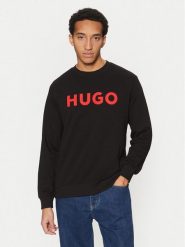 Hugo Bluza Dem 50477328 Czarny Regular Fit. Czarne bluzy męskie Hugo, m, bez wzorów, z bawełny, bez kaptura. Za 389.99 zł.