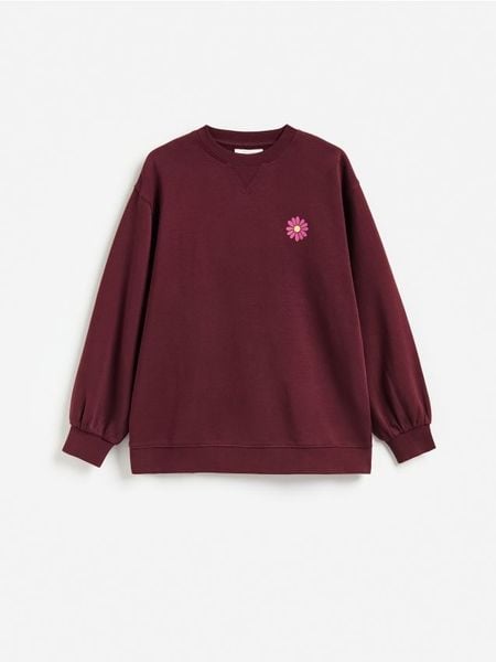 Bluza z nadrukiem na plecach - wielobarwny. Bluzy damskie Reserved, l, bez wzorów, z bawełny, bez kaptura. Za 139.99 zł.