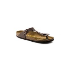 Japonki damskie Birkenstock 043751. Brązowe klapki damskie Birkenstock, bez wzorów, z materiału. Za 389.00 zł.