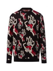 Santa Cruz Sweter - Bone Hands Mężczyźni Bawełna czarny, S. Białe swetry przez głowę męskie SANTA CRUZ, m, bez wzorów, z bawełny, bez kołnierzyka. Za 279.95 zł.