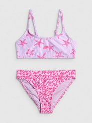 4F Kostium kąpielowy dwuczęściowy dziewczęcy - multikolor 146/152 (10-12 lat). Stroje kąpielowe dla dziewczynek 4f, bez wzorów. Za 89.99 zł.