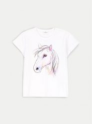 Coccodrillo T-Shirt ZC4143205VGA Biały Regular Fit. Białe t-shirty i topy dla dziewczynek COCCODRILLO, bez wzorów, z bawełny, bez ramiączek. Za 29.99 zł.