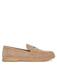 DeeZee Mokasyny 13-1120-4 Beżowy. Brązowe mokasyny damskie DeeZee, z materiału. Za 119.99 zł.