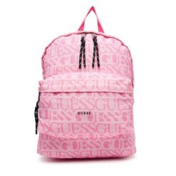 Plecak Guess. Czerwone plecaki damskie Guess, z aplikacjami, sportowe. Za 229.99 zł.