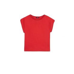T-shirt damski TBS Rommy. Czerwone t-shirty damskie TBS, uniwersalny, bez wzorów, z bawełny, klasyczne, bez kołnierzyka. Za 189.00 zł.