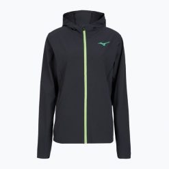 Kurtka tenisowa damska Mizuno Mugen Hooded Jacket. Czarne kurtki sportowe damskie Mizuno, s, bez wzorów, z elastanu, bez kaptura, tenisowe. Za 219.99 zł.
