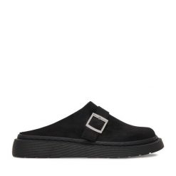 Klapki DeeZee. Czarne klapki damskie DeeZee, bez wzorów, bez obcasa. Za 139.99 zł.