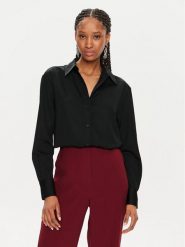 Calvin Klein Koszula K20K207584 Czarny Relaxed Fit. Czarne bluzki damskie Calvin Klein, bez wzorów, z syntetyku, bez kołnierzyka, bez ramiączek. Za 289.99 zł.