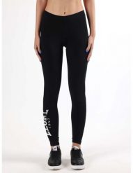 Legginsy miękki na trening na siłownia. Czarne legginsy damskie LEONE 1947 APPAREL, s, bez wzorów, z dżerseju, na fitness i siłownię. Za 42.06 zł.