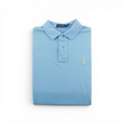 Second life - Polo Ralph Lauren koszulka męska z krótkim rękawem - Stan dobry. Niebieskie koszulki polo męskie Ralph Lauren, m, bez wzorów, z jeansu, casualowe, bez ramiączek. Za 106.46 zł.