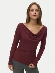 Vero Moda Bluzka Ice 10340793 Bordowy Regular Fit. Czerwone bluzki damskie Vero Moda, m, bez wzorów, z syntetyku, bez kołnierzyka, bez ramiączek. Za 119.99 zł.