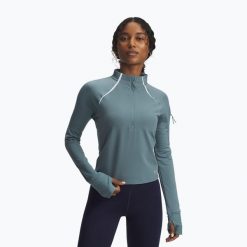 Bluza do biegania damska Under Armour Pro Half Zip. Niebieskie bluzy sportowe damskie Under Armour, bez wzorów, bez kaptura, do biegania. Za 229.99 zł.
