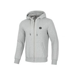 Bluza męska Pitbull rozpinana z kapturem Small Logo. Zielone bluzy męskie PITBULL, m, bez wzorów, z kapturem, na fitness i siłownię. W wyprzedaży za 229.00 zł.