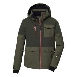 Kurtka chłopięca narciarska Killtec KSW 149 BYS SKI JCKT. Zielone buty zimowe chłopięce KILLTEC, na zimę, bez wzorów, sportowe, bez kaptura. Za 479.99 zł.