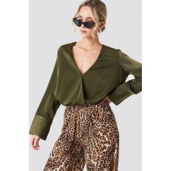 NA-KD Kopertowy bluzka z satyny - Green. Bluzki damskie marki NA-KD. Za 121.95 zł.