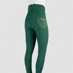 Damskie spodnie do jazdy konnej HORKA Elegance. Niebieskie spodnie materiałowe damskie Horka, s, bez wzorów, z materiału, z podwyższonym stanem. Za 471.10 zł.