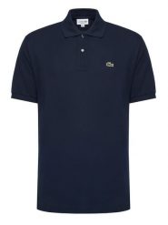 Lacoste Polo L1212 Granatowy Classic Fit. Niebieskie koszulki polo męskie Lacoste, l, bez wzorów, z bawełny, bez ramiączek. Za 269.99 zł.