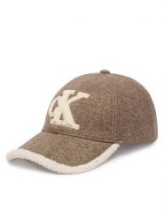 Calvin Klein Czapka z daszkiem LV04F5092G Beżowy ciemny. Brązowe czapki i kapelusze damskie Calvin Klein, bez wzorów, z syntetyku. Za 209.99 zł.