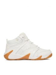 SHAQ Sneakersy CEO-DEVASTATOR MID AQ95010B-WW Biały. Białe buty sportowe chłopięce Shaq, bez wzorów, ze skóry, bez zapięcia. Za 229.99 zł.