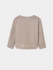Mayoral Sweter 6337 Beżowy Relaxed Fit. Brązowe swetry dla dziewczynek Mayoral, bez wzorów, z wiskozy, bez kołnierzyka, bez ramiączek, bez kaptura. Za 89.99 zł.