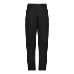 Spodnie damskie narciarskie CMP 34W3946. Czarne spodnie materiałowe damskie CMP, xs, bez wzorów, z materiału, narciarskie. Za 439.99 zł.