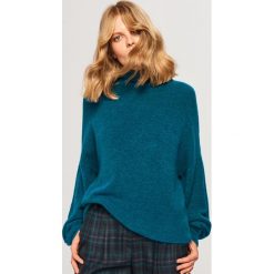 Sweter z domieszką wełny i moheru - Turkusowy. Niebieskie swetry damskie Reserved, z wełny. Za 239.99 zł.