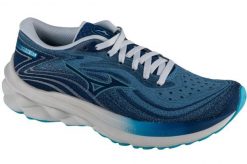 Damskie buty do biegania Mizuno Wave Skyrise Wos. Niebieskie obuwie sportowe damskie Mizuno, bez wzorów, z materiału, do biegania, mizuno wave. Za 349.99 zł.