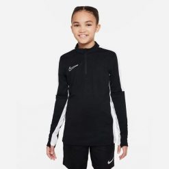 Bluza treningowa chłopięca Nike JR Drifit Academy. Białe bluzy dla chłopców Nike, bez wzorów, z materiału, bez ramiączek, bez kaptura. Za 201.20 zł.