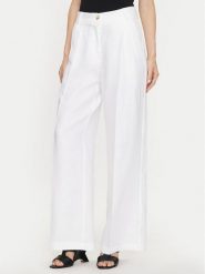 ViCOLO Spodnie materiałowe TB0793 Biały Regular Fit. Białe spodnie materiałowe damskie ViCOLO, s, bez wzorów, ze lnu. Za 699.99 zł.