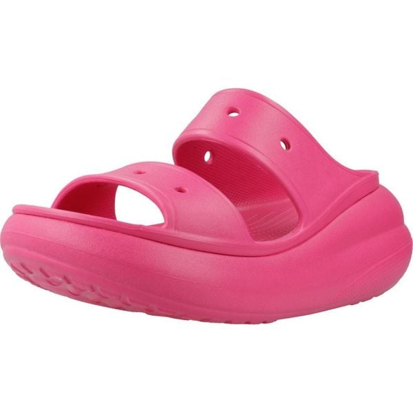 Sandały CROCS CRUSH SANDAL Rose. Czerwone sandały damskie Crocs, bez wzorów, bez obcasa, bez zapięcia. Za 274.99 zł.
