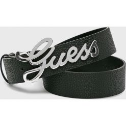 Guess Jeans - Pasek. Czarne paski damskie Guess Jeans, z aplikacjami, z jeansu. Za 229.90 zł.