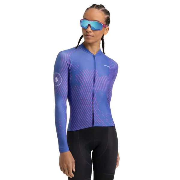 Damska koszulka rowerowa z krótkim rękawem Kolarstwo Siroko M2 Quantum. Niebieskie bluzy sportowe damskie SIROKO, m, bez wzorów, bez kaptura, rowerowe. W wyprzedaży za 212.00 zł.